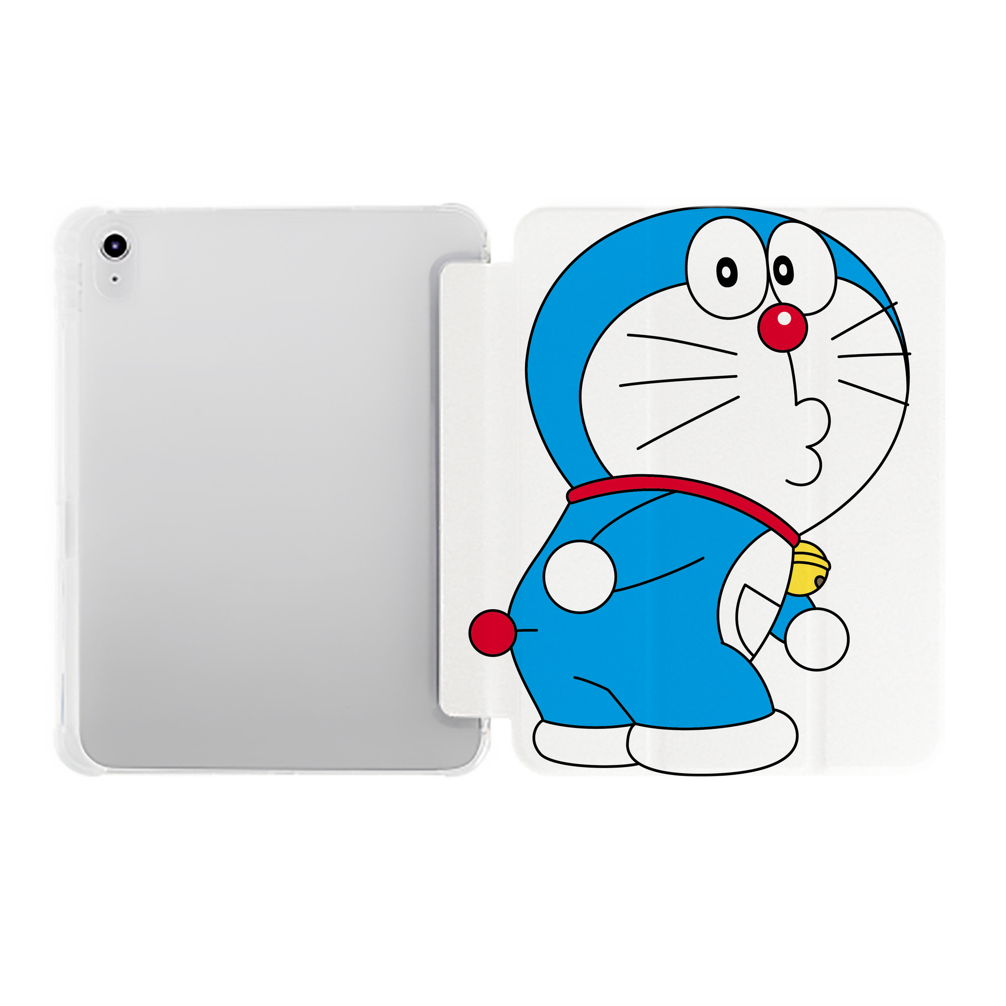 （画像用） ドラえもん Doraemon IPad ケース ペン収納付き 三つ折りスタンド PUレザー×シリコン 対応機種9.5/10.5/10.9インチ
